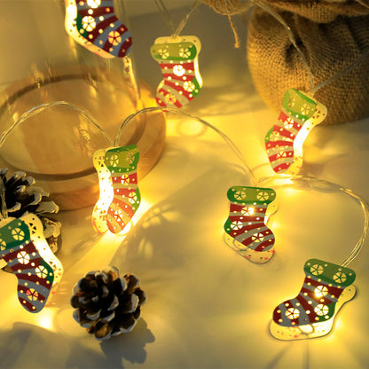 Cadena de luces LED navideñas, Papá Noel, alce, muñeco de nieve, adorno navideño, cadena de luces, decoraciones navideñas, regalo de Navidad de Año Nuevo