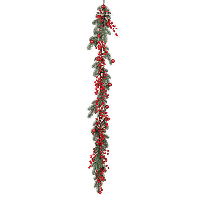 Christmas PE Pine Needle Vine Ring Garland Decorations