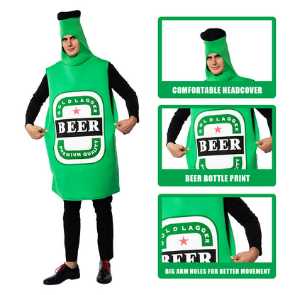 Costume de cosplay de bière d'Halloween