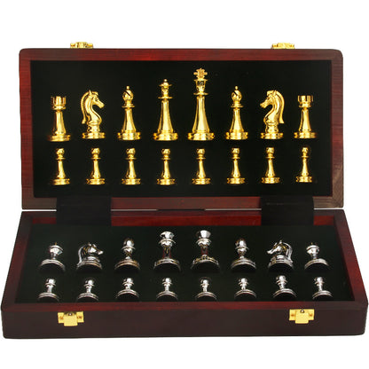 Folding Metal Smart Chess Box Ieces Magnetic