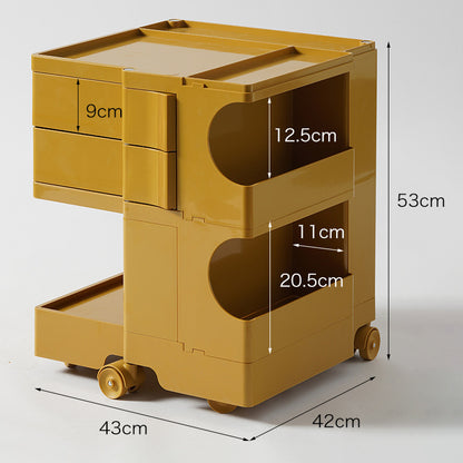 Ins Style Table de chevet nordique 360 ​​armoire de rangement rotative casier chariot Mobile célébrité d'internet