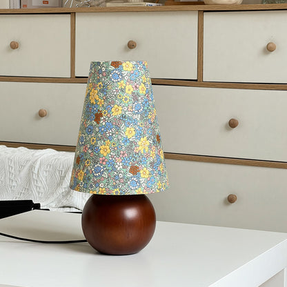 Lampe de Table romantique à fleurs, lampe décorative d'étude en bois massif pour chambre à coucher