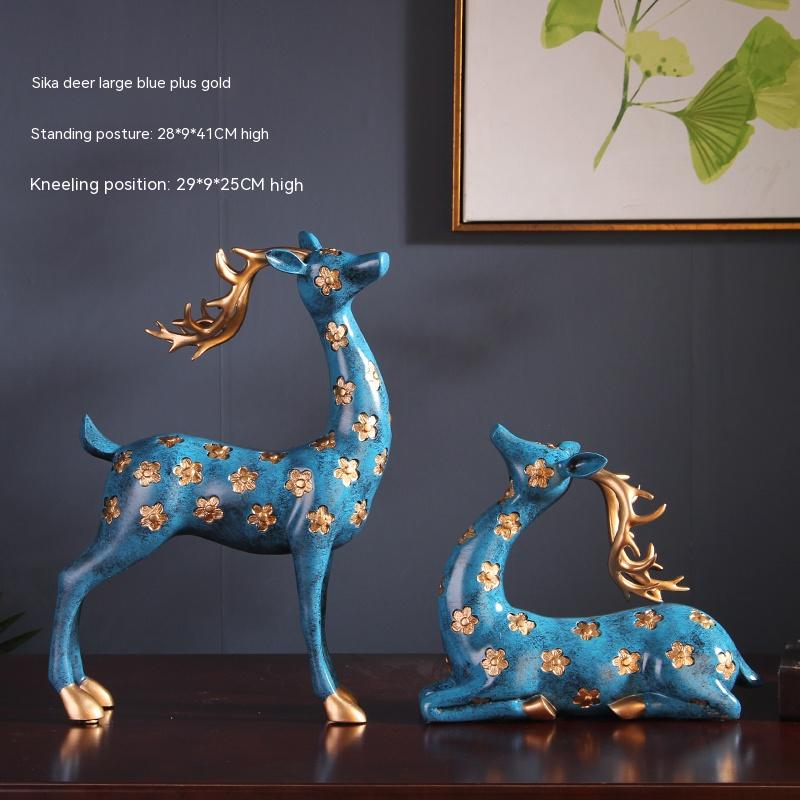 Wine Cabinet Decoration Sika Deer Ornaments