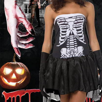 Costume de squelette féminin Wansheng d'anime d'Halloween pour jeu de rôle