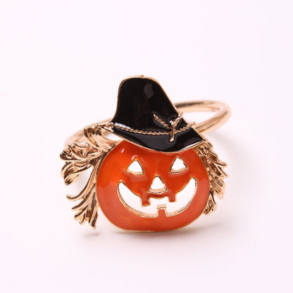 Skull Pumpkin Halloween Paranormal Napkin Buckle Hotel