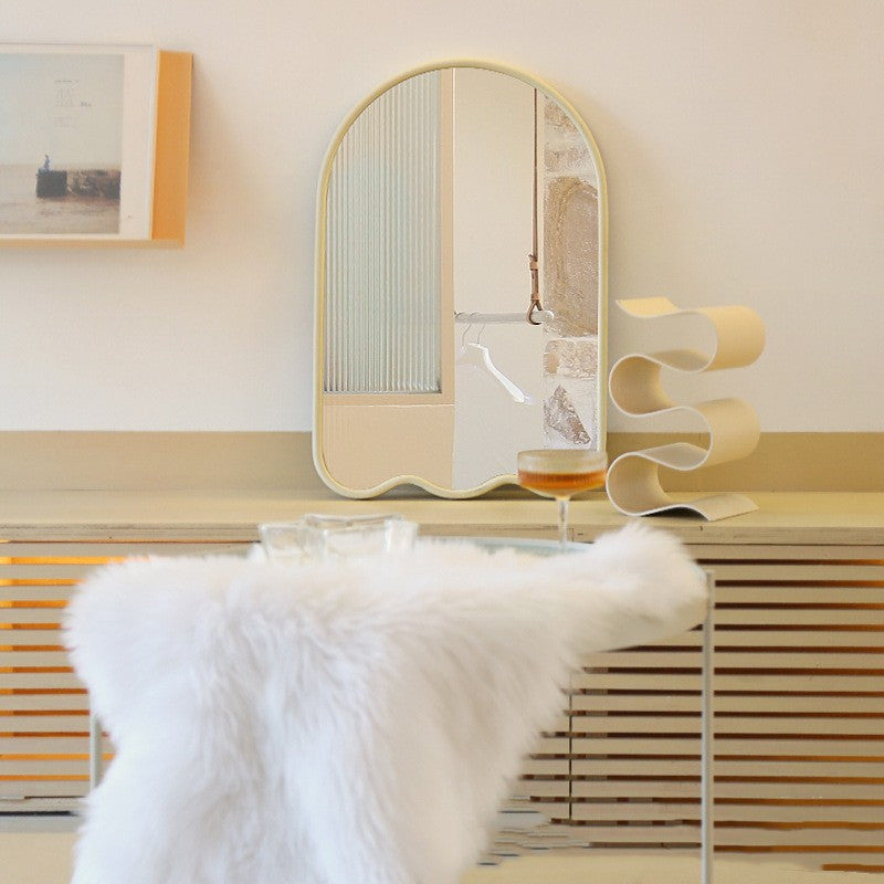 Cream White Ghost Shaped Mirror