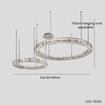 Lámpara de araña de cristal de estilo ligero, Led Simple moderno