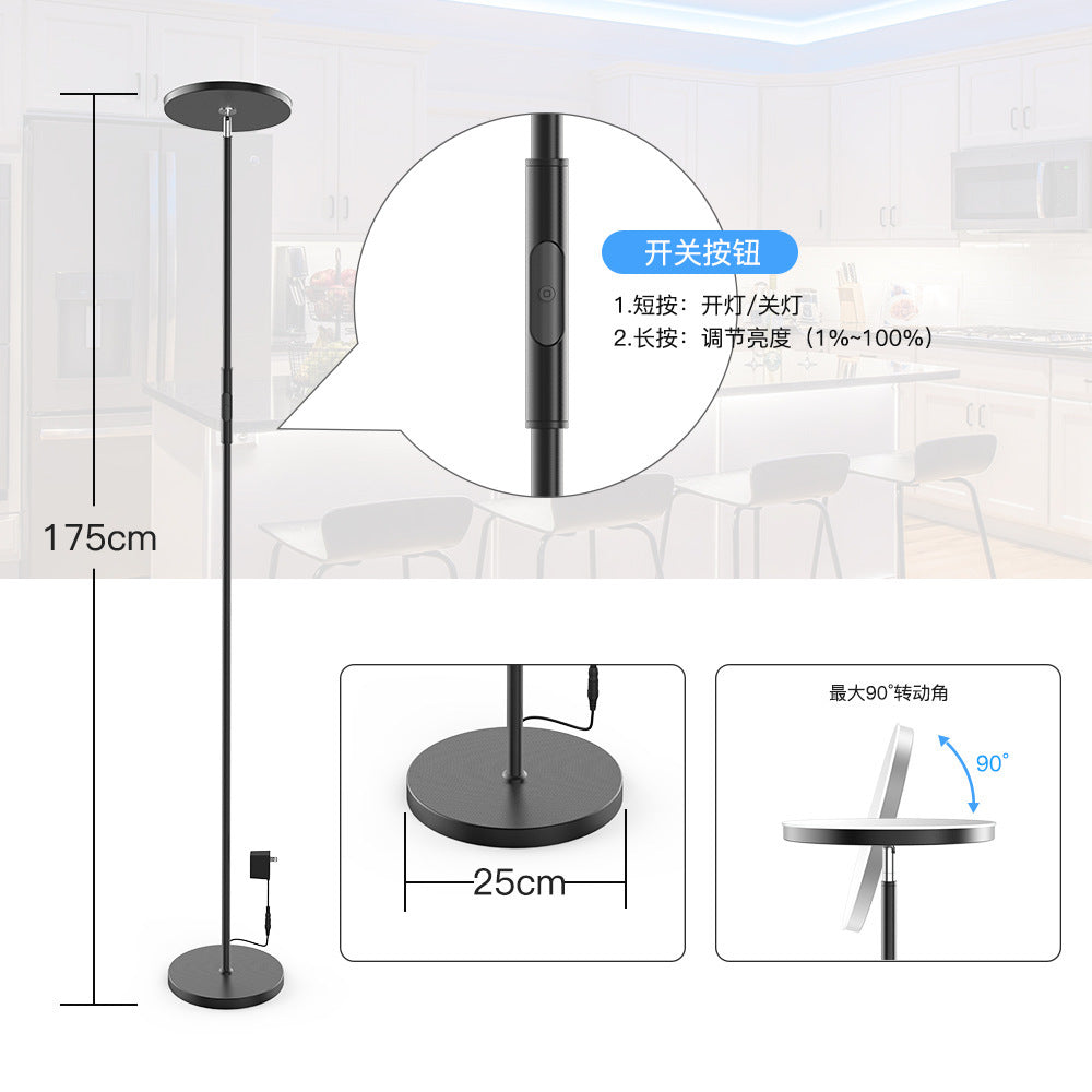 Lámpara de pie inteligente con atenuación de color para sala de estar y dormitorio