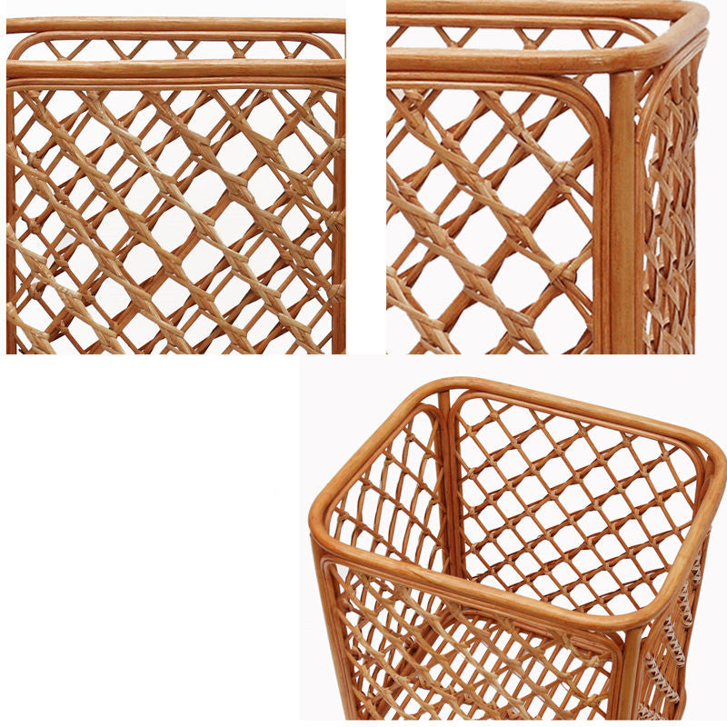 Handmade Rattan Laundry Basket Square Hotel