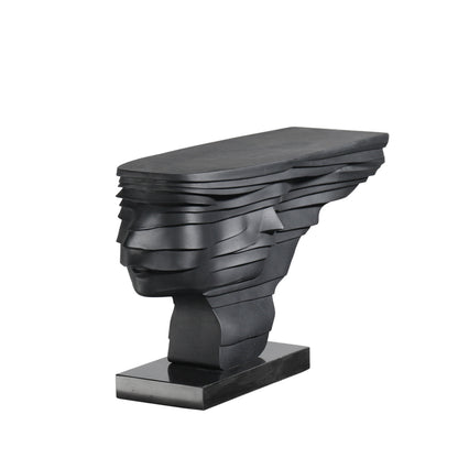 Figure abstraite moderne, Sculpture noire Double face, décoration, ornement doux