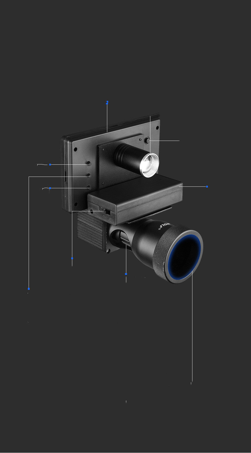 Dispositivo de visión nocturna de alta definición monocular infrarrojo digital con poca luz