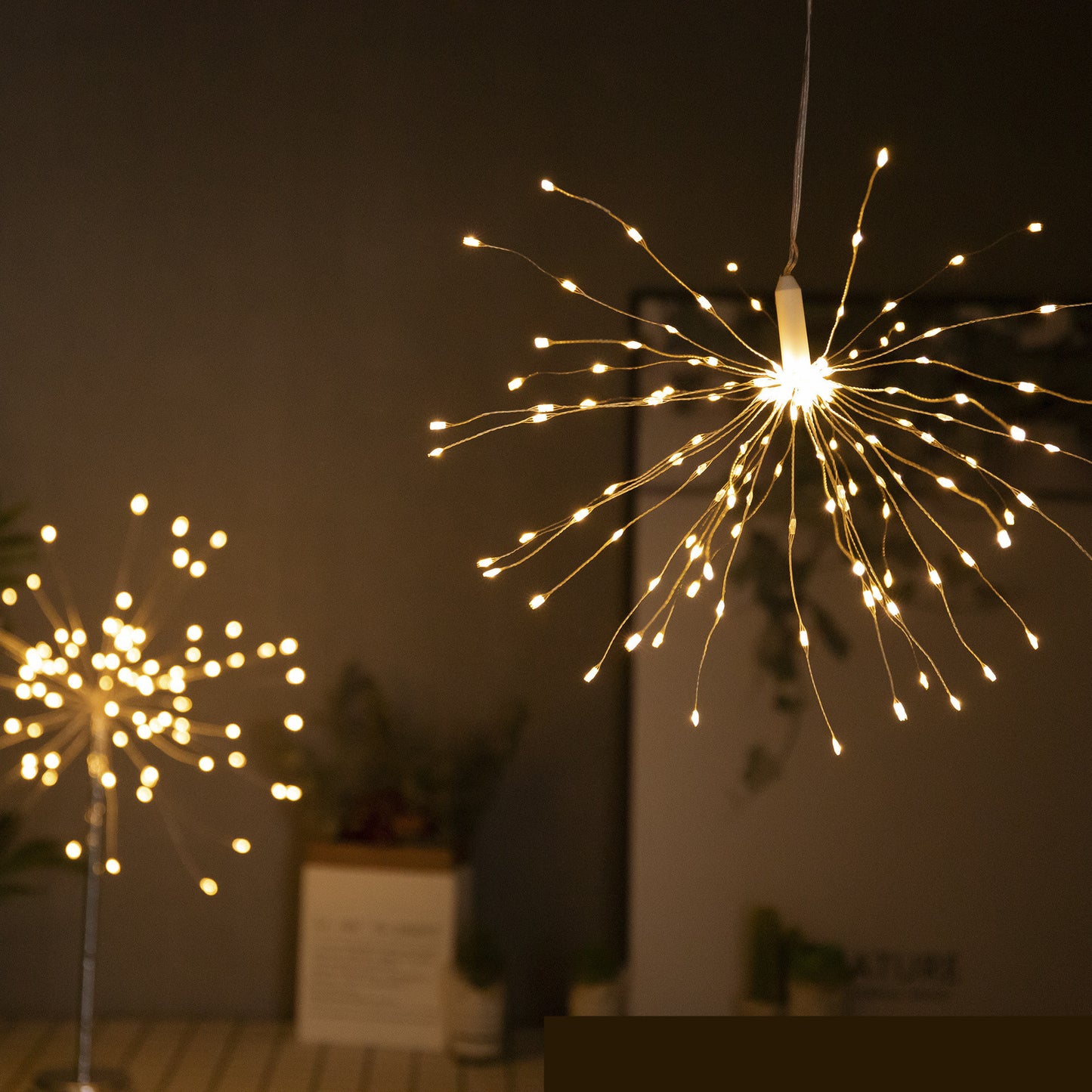 Luz de cadena de diente de león de lámpara de alambre de cobre con control remoto impermeable al aire libre