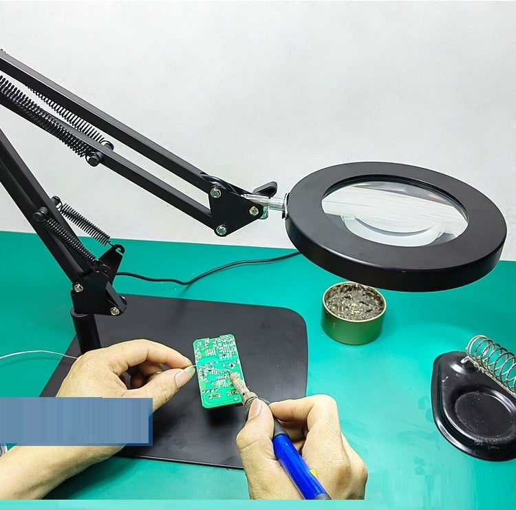 Welding Magnifying Glass Desktop Mobile Phone Circuit Board Repair Auxiliary Fixture With Light Lighting Table Lamp