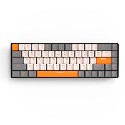 Teclado mecánico de modo dual inalámbrico Bluetooth 24 Wolf K68 gratuito