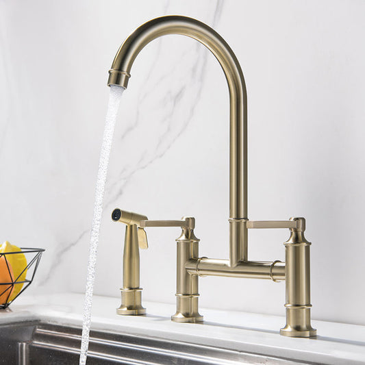 European Style Full Brass Golden Basin Faucet