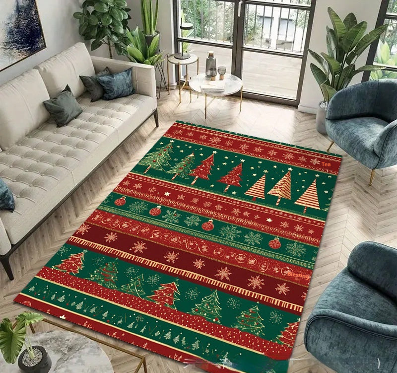 Christmas Carpet Home Living Room Sofa And Tea Table Holiday Decoration