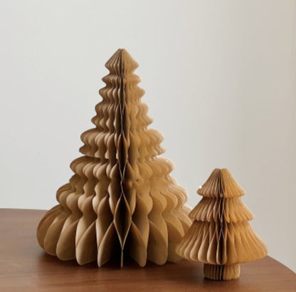 Ornements de décoration pour la maison en forme d'arbre de Noël en origami