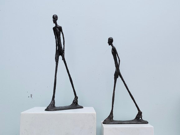 Giacometti – Sculpture minimaliste en Bronze, mobilier de luxe léger, décoration de salon d'hôtel