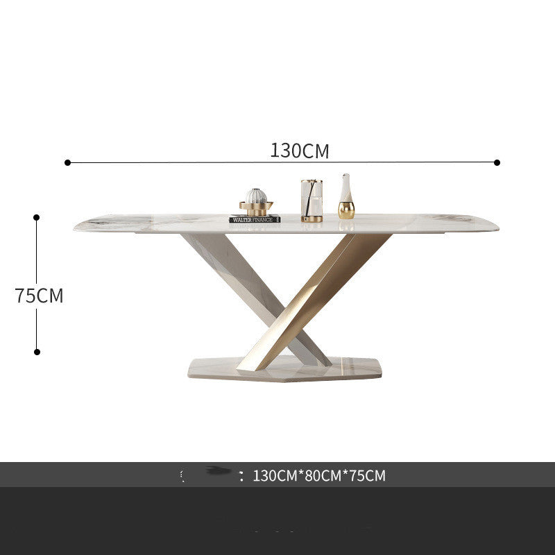 Small Household Stainless Steel Dining Table And Chair Combination