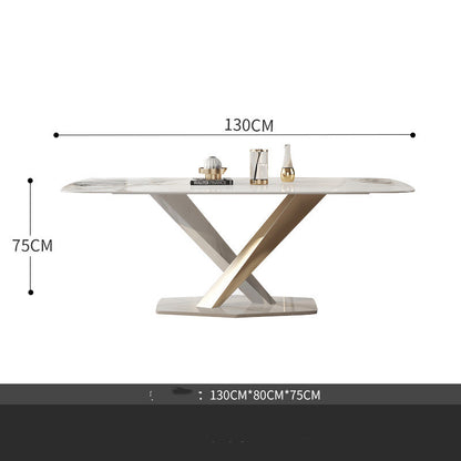 Pequeña combinación de mesa de comedor y silla de acero inoxidable para el hogar