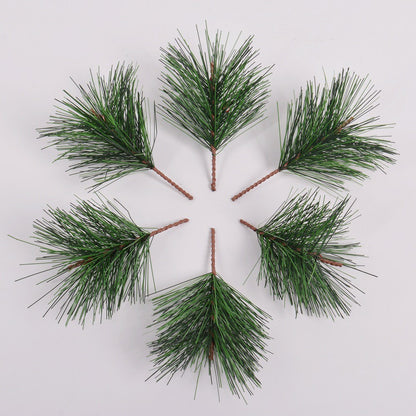 Simulation PVC Plastic Pine Leaves Christmas Celebration Decorations