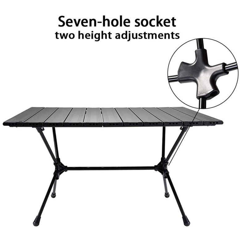 Table pliante de Camping en alliage d'aluminium, légère, pour pique-nique, barbecue, Portable, bureau de fête sur la plage