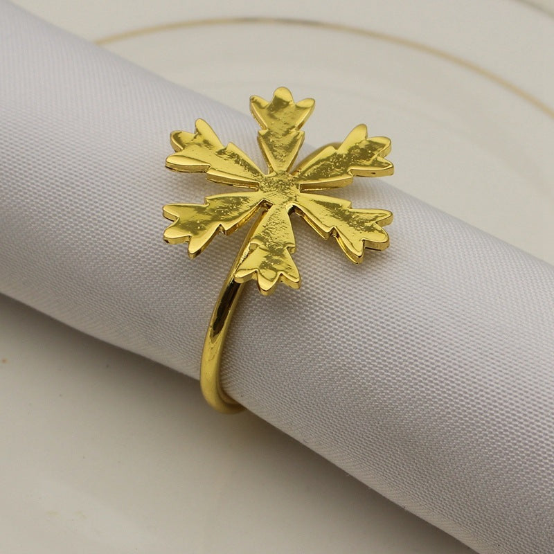 12Pcs Lot Christmas Snowflake Napkin Ring Napkin Buckle For