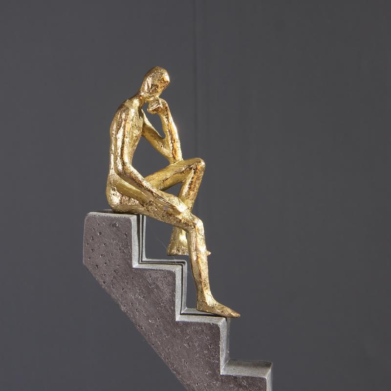 Individuality Art Sculpture Works Thinker Climbing Ornaments