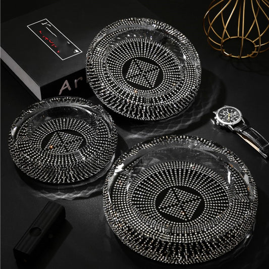 Creative Glass With Diamond Crystal Ashtray Home Decoration