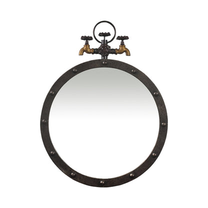 Miroir en fer pour robinet créatif de style industriel