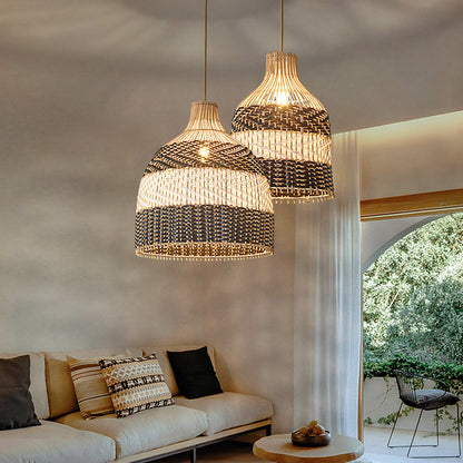 Nordic Creative Design Cafe Rattan Chandelier