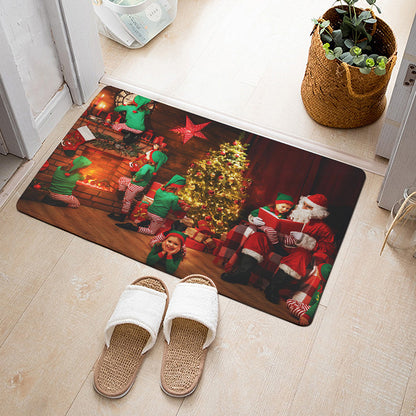 Christmas Floor Mat Bedroom Bathroom Home Absorbent Non-slip