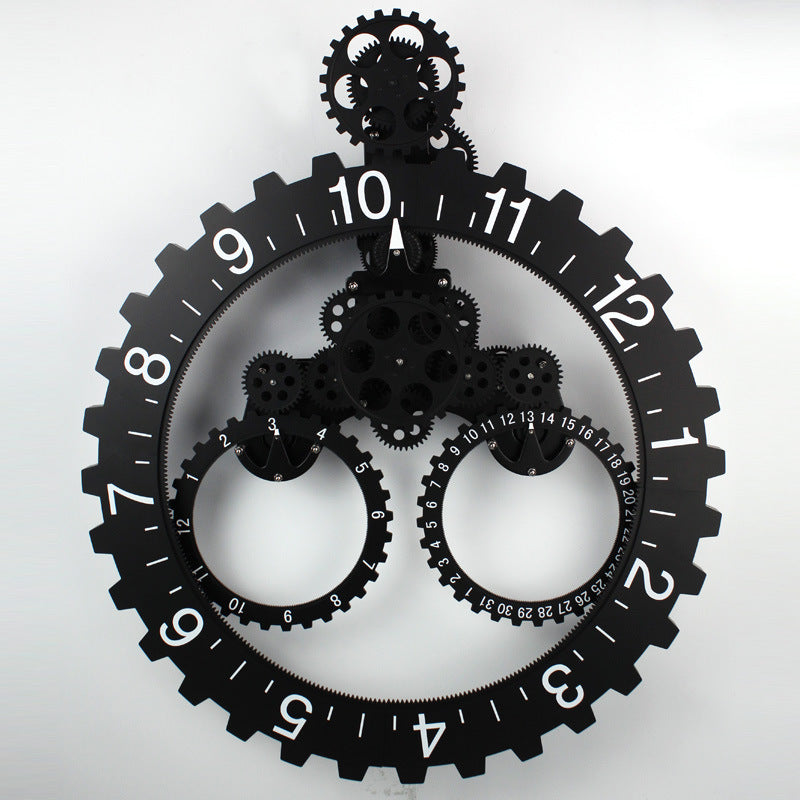 Simple Household Ingeniously Carved Triangular Gear Clock