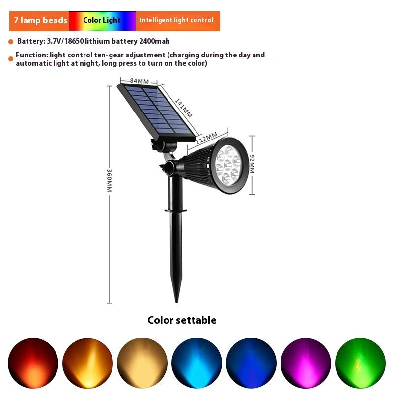 Luz solar para césped, resistente a la lluvia y muy brillante para exteriores