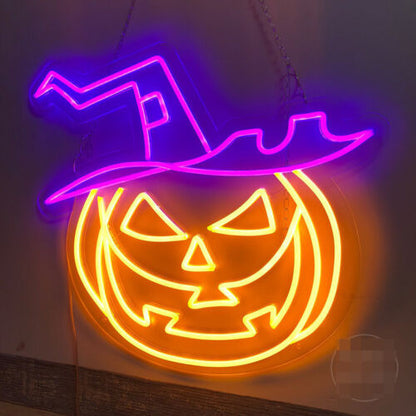 Neon Halloween Decorative Pumpkin Headlight