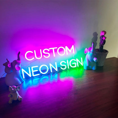 Letrero de neón personalizado con luz de modelado de letras de neón coloridas DIY