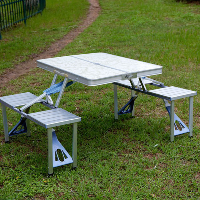 Table monobloc extérieure pliante en alliage d'aluminium