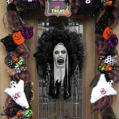 Película de terror Garland Halloween Máscara decorativa única Placa para puerta