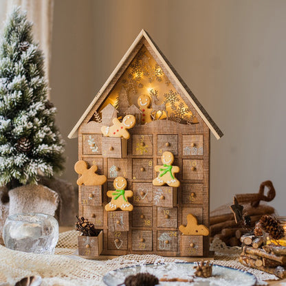 Caja de Navidad con forma de cajón, casa de dulces, caja de luz decorativa