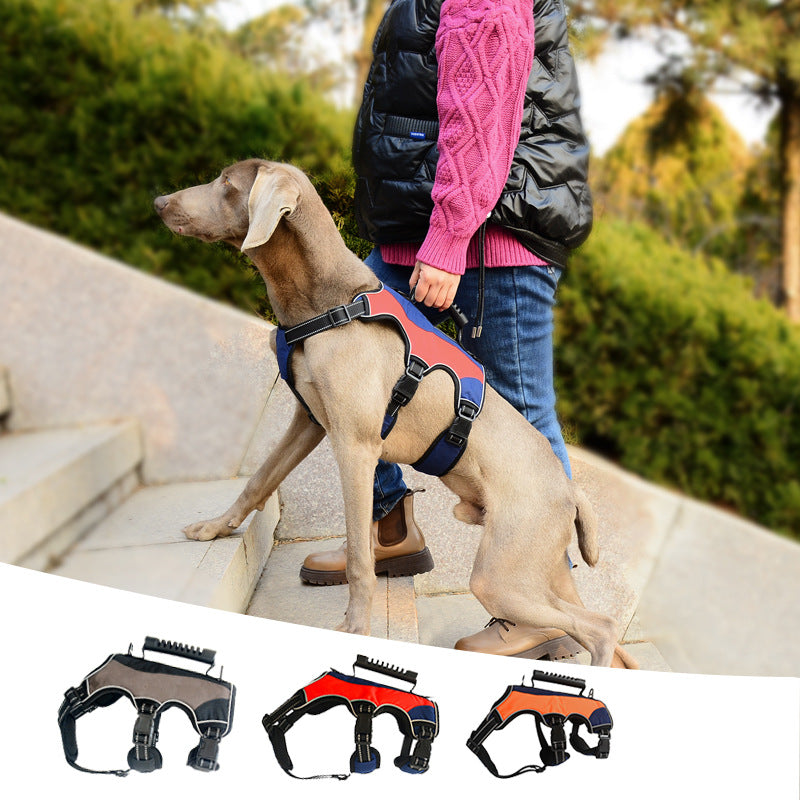 Gilet tactique pour animaux de compagnie, corde de maintien pour les mains des grands chiens, sangle de poitrine réfléchissante et antidéflagrante, corde de maintien pour les mains des chiens