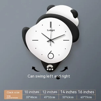 Panda Flower Creative Clock Living Room Fashion