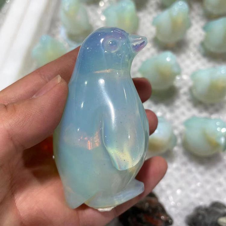 Artificial Opal Penguin Jewelry Crystal Home Decoration