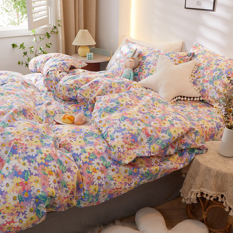 Korean Style Pure Cotton Bedding Set Of Four Pieces