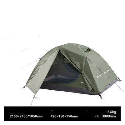 Outdoor Layer Storm-proof Wilderness Camping Hiking Travel Double Thickened Portable Four-season Hilly Tent