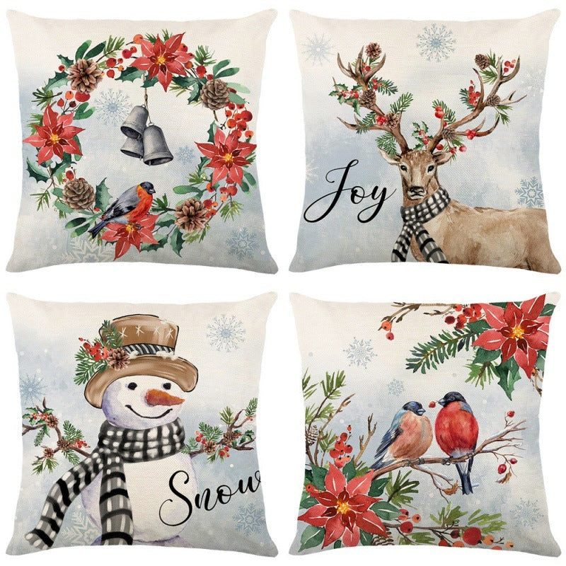 Home Christmas Decorative Printed Pillowcase