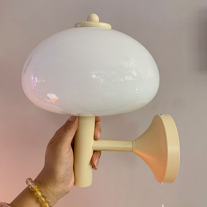 Small Mushroom Wall Lamp Retro Decor Living Room Bedroom Bedside