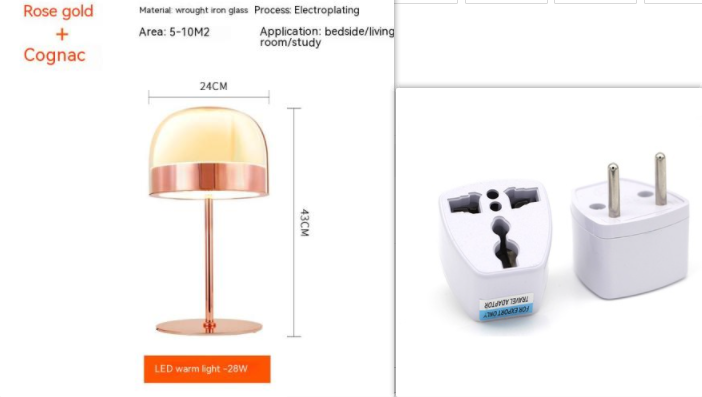 Lampe de table de luxe en verre nordique, créative, moderne, simple et légère