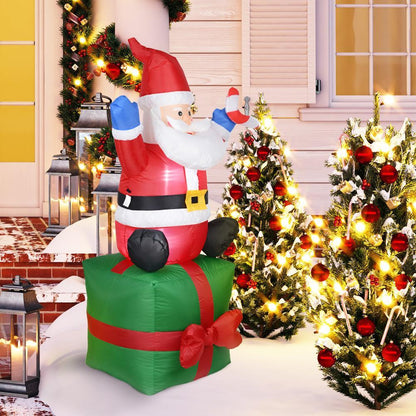 Poupée gonflable veilleuse joyeux Noël extérieur Père Noël nouvel an décoration jardin soldat jouets arrangement accessoires