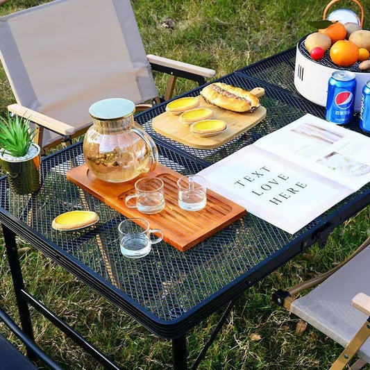 Table pliante d'extérieur, Table de pique-nique ronde Portable, Camping