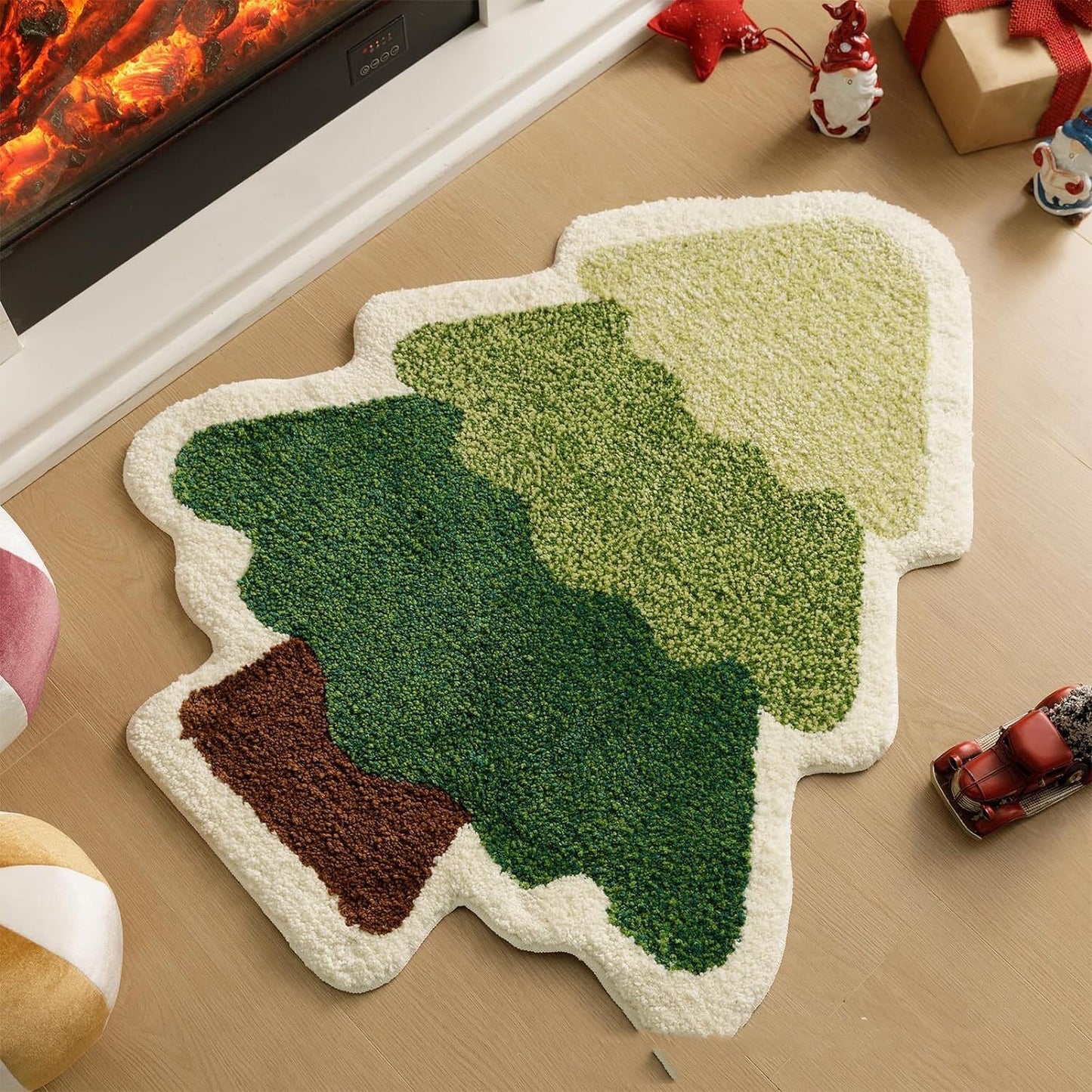 Tapis en cachemire motif sapin de Noël nordique